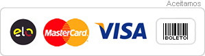 Forma de Pagamento: Visa, MasterCard, Elo